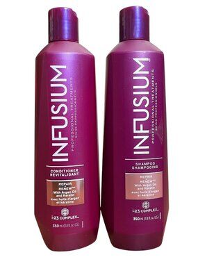 Set of 2 Infusium Repair & Renew With Argan Oil & Keratin Shampoo + Conditioner